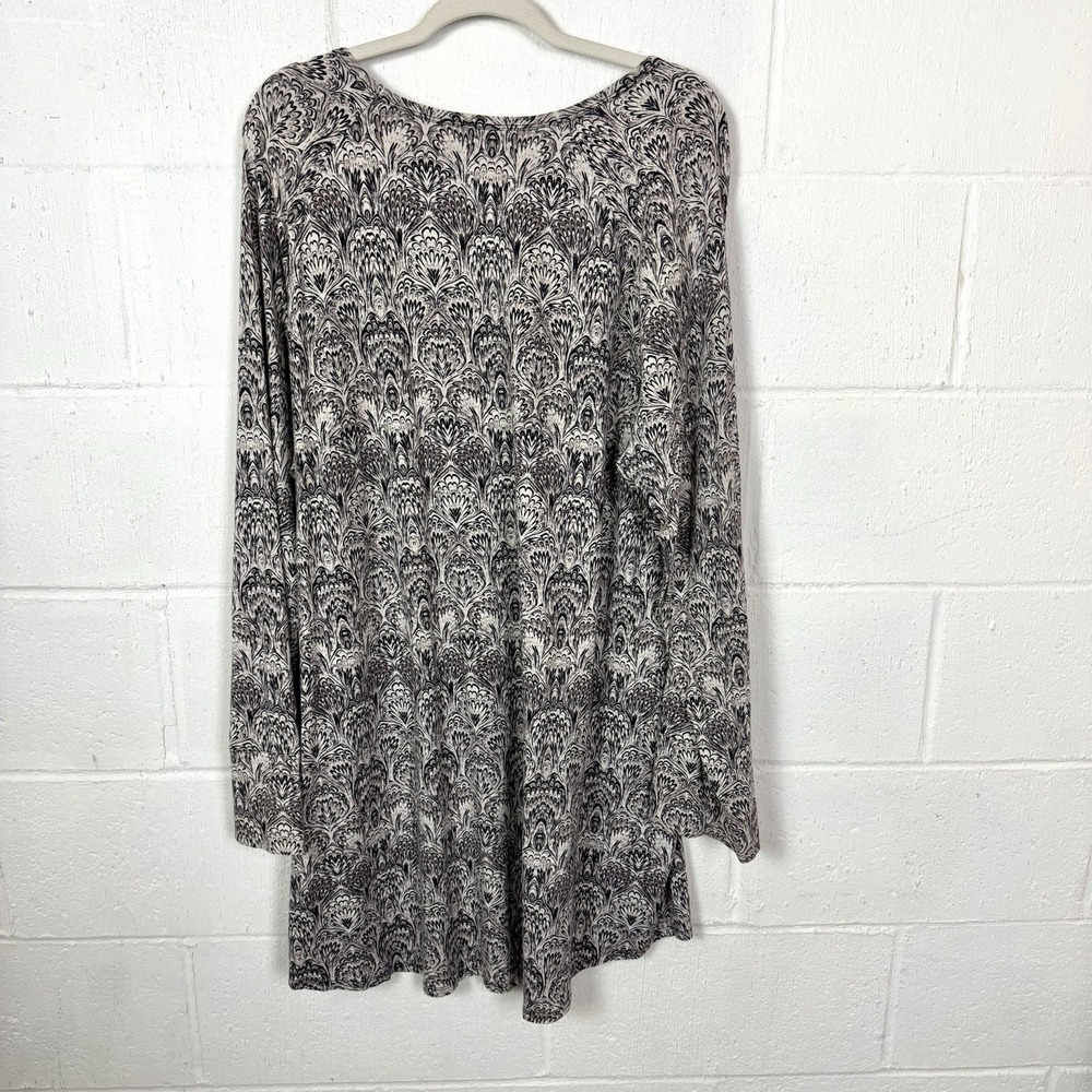 Soma Mid Length Nightgown Modal Cotton Sleep Floral‎ Gray Soft Comfy Lounge XXL - Picture 8 of 12